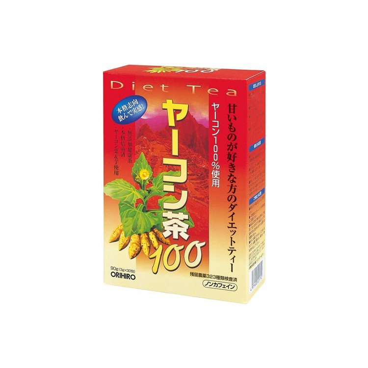 ヤーコン茶100 3gx30包 ダイエットティー 添加物一切不使用 ダイエット お茶 健康食品 美容 健康 運動不足 オリヒロ